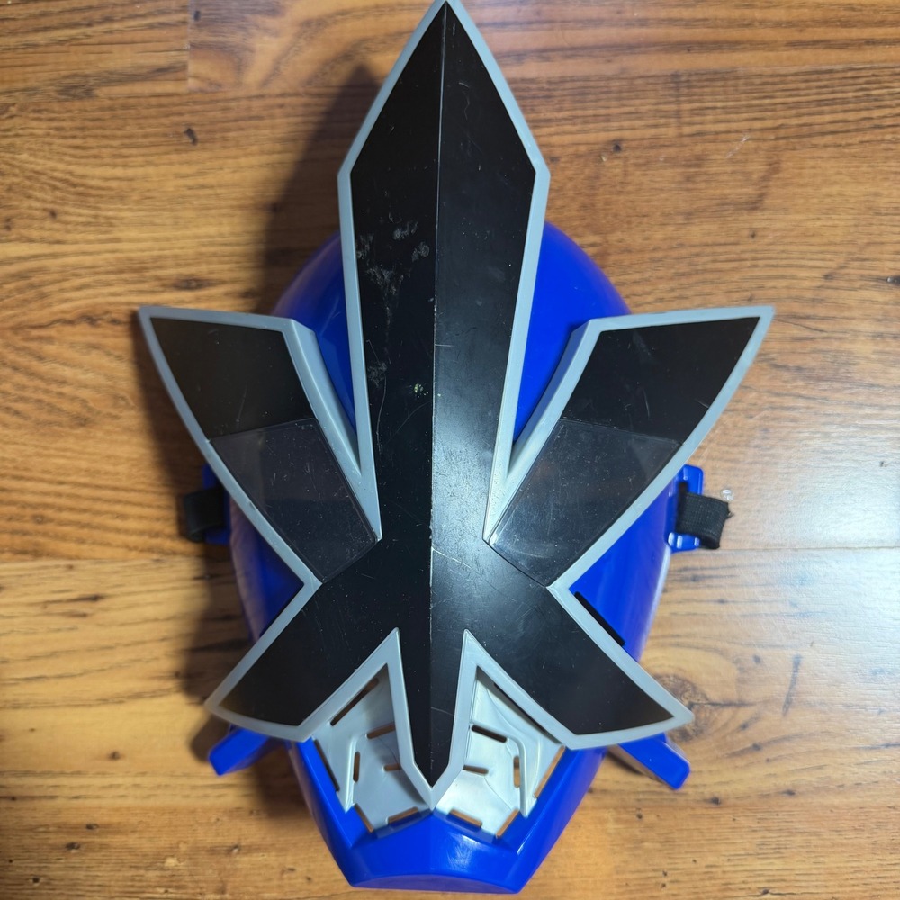 Bandai 2011 Power Rangers Super Samurai Blue Ranger Mask Water Kanji Cosplay